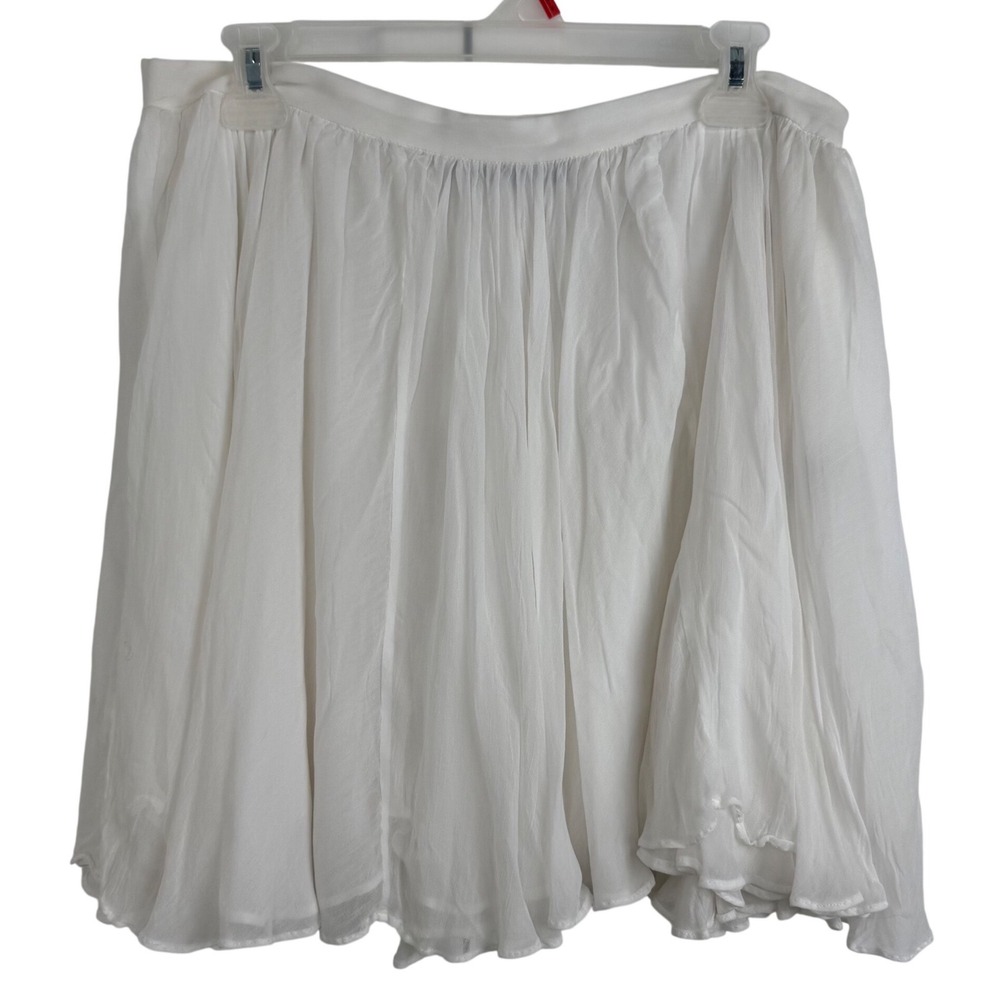 Polo Ralph Lauren White Tiered Viscose Mini Skirt Size 10‎ Boho Cottagecore